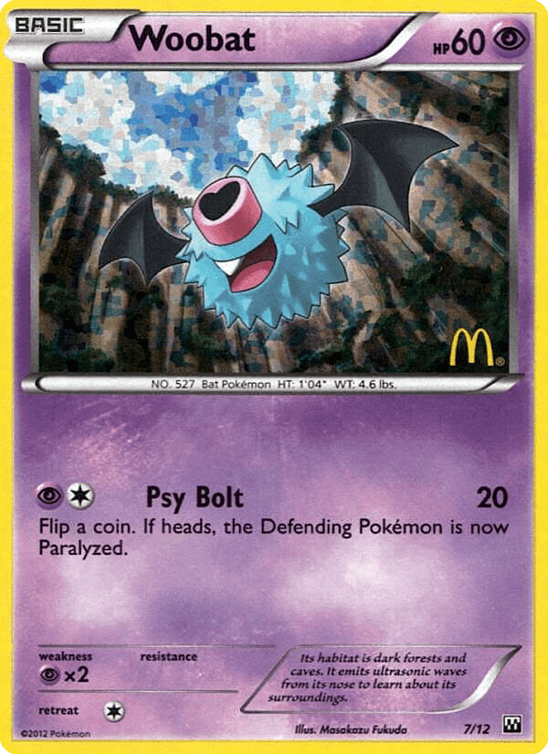 Woobat card in English