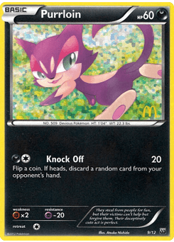 Purrloin card in English