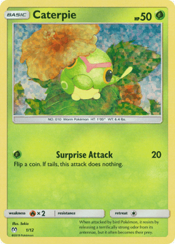 Caterpie card in English