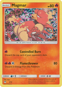 Magmar card in English