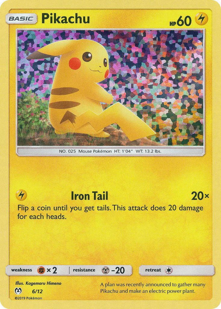 Pikachu card in English
