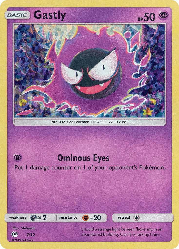 Gastly card in English