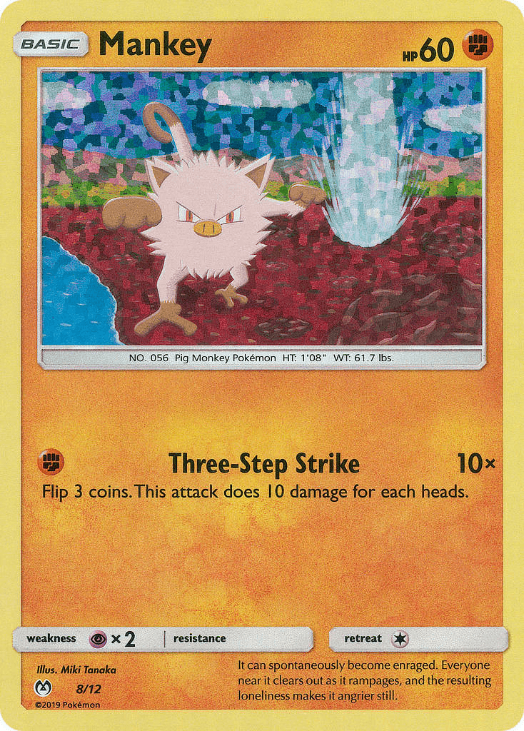Mankey card in English