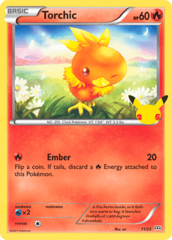 Torchic card in English