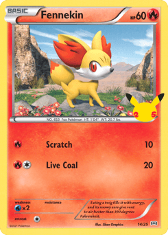 Fennekin card in English
