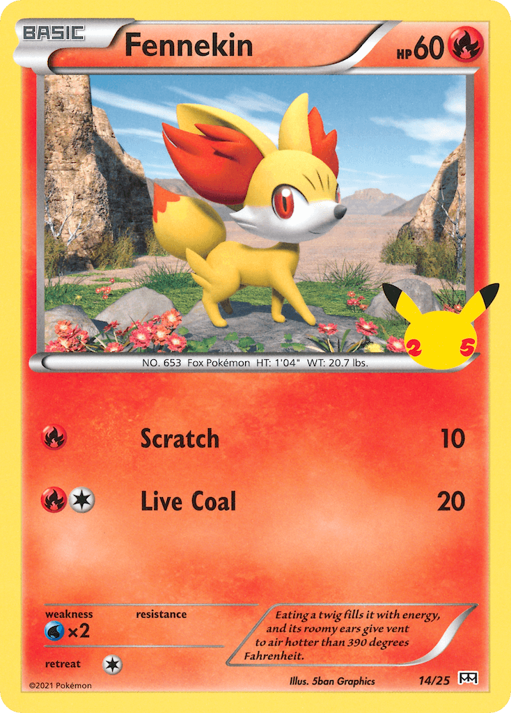 Fennekin card in English