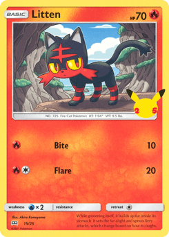 Litten card in English