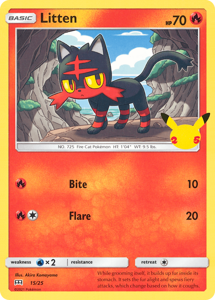 Litten card in English