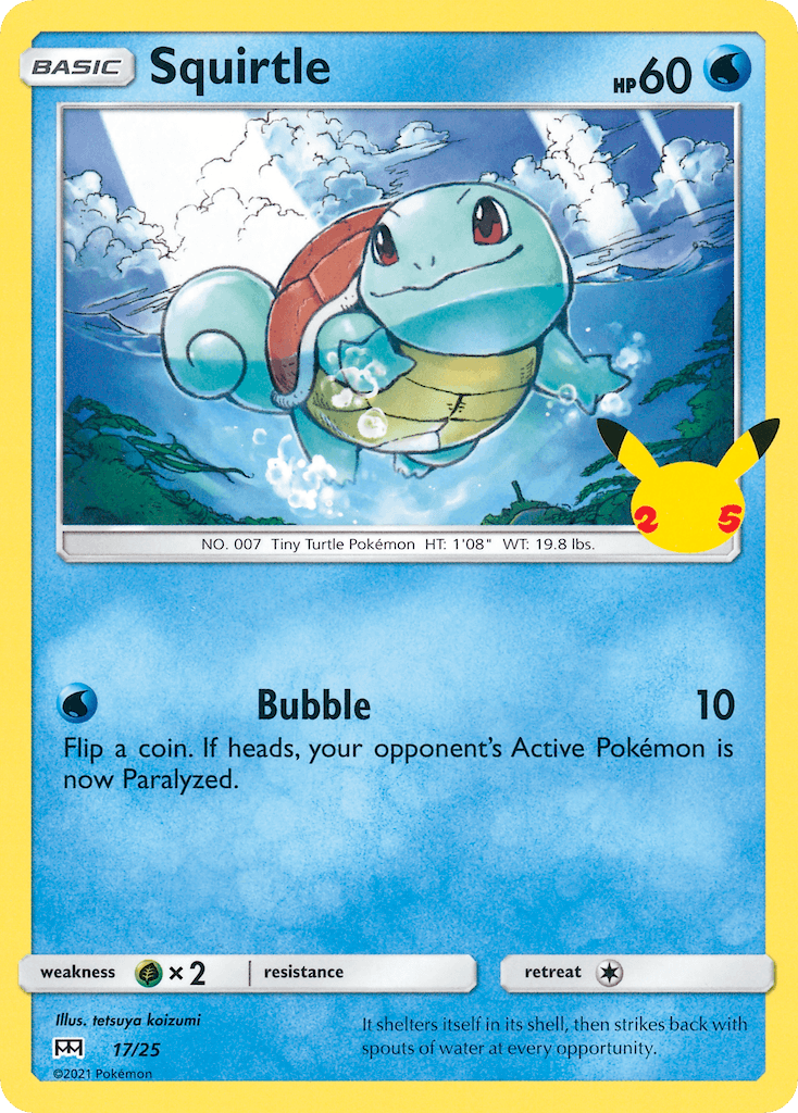 Squirtle card in English