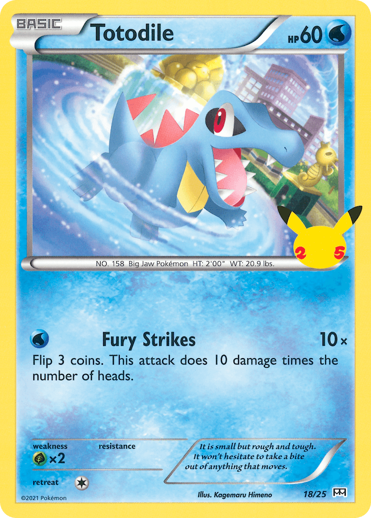 Totodile card in English