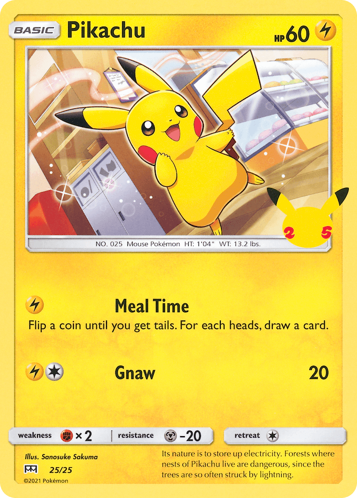 Pikachu card in English