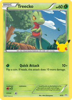 Treecko card in English