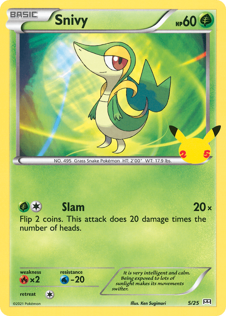 Snivy card in English