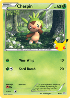 Chespin card in English