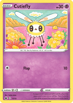 Cutiefly card in English