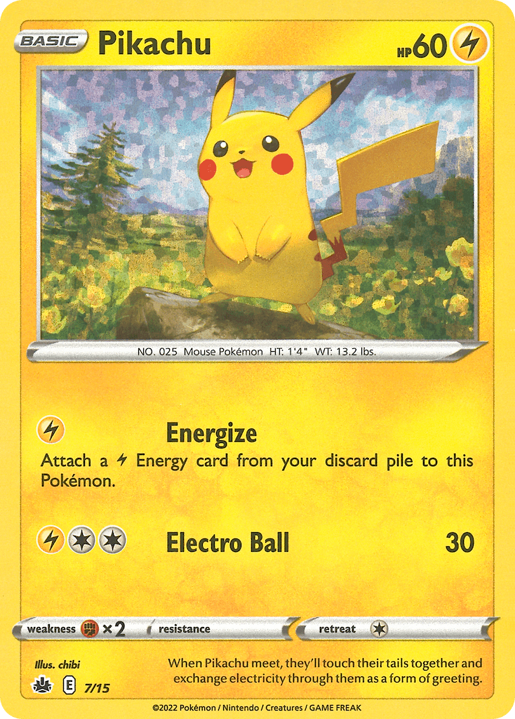 Pikachu card in English