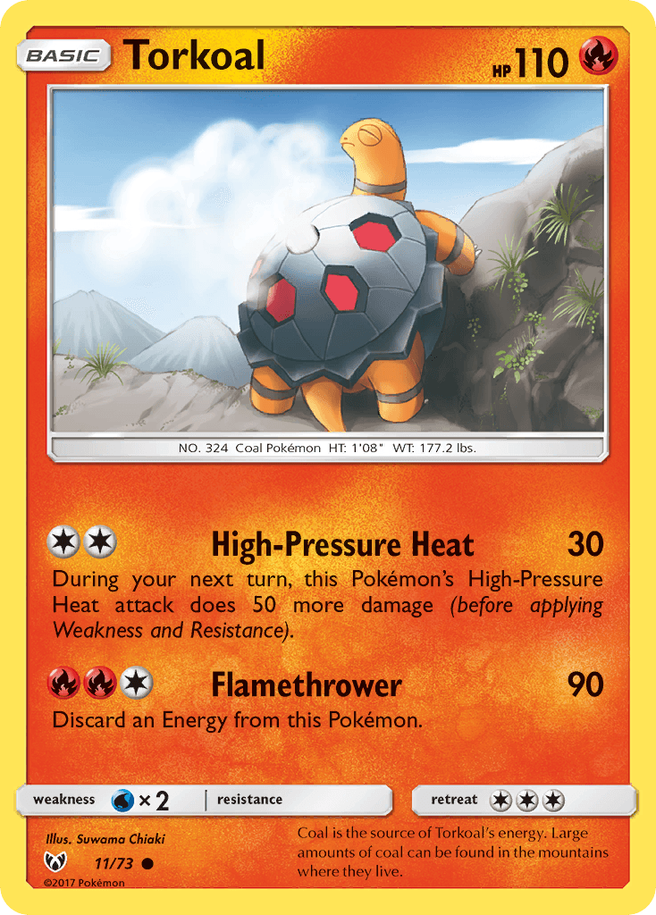 Torkoal card in English
