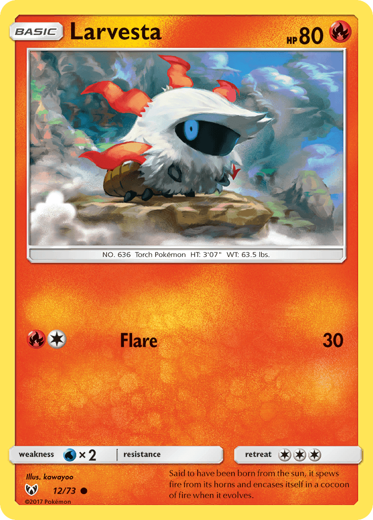 Larvesta card in English