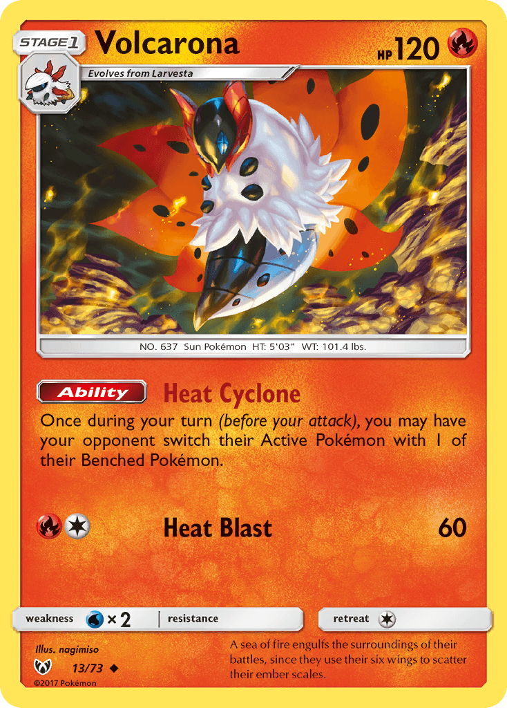 Volcarona card in English