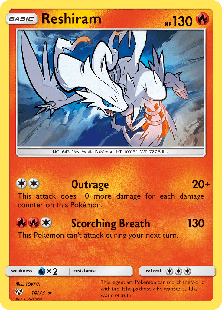 Reshiram card in English