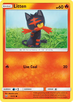 Litten card in English