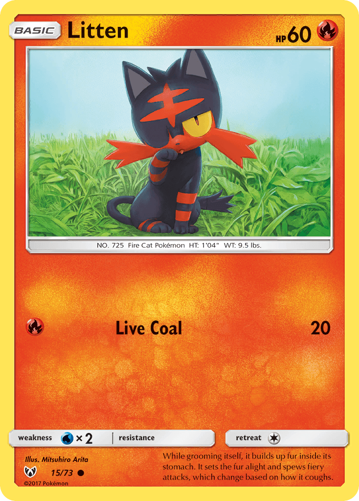 Litten card in English