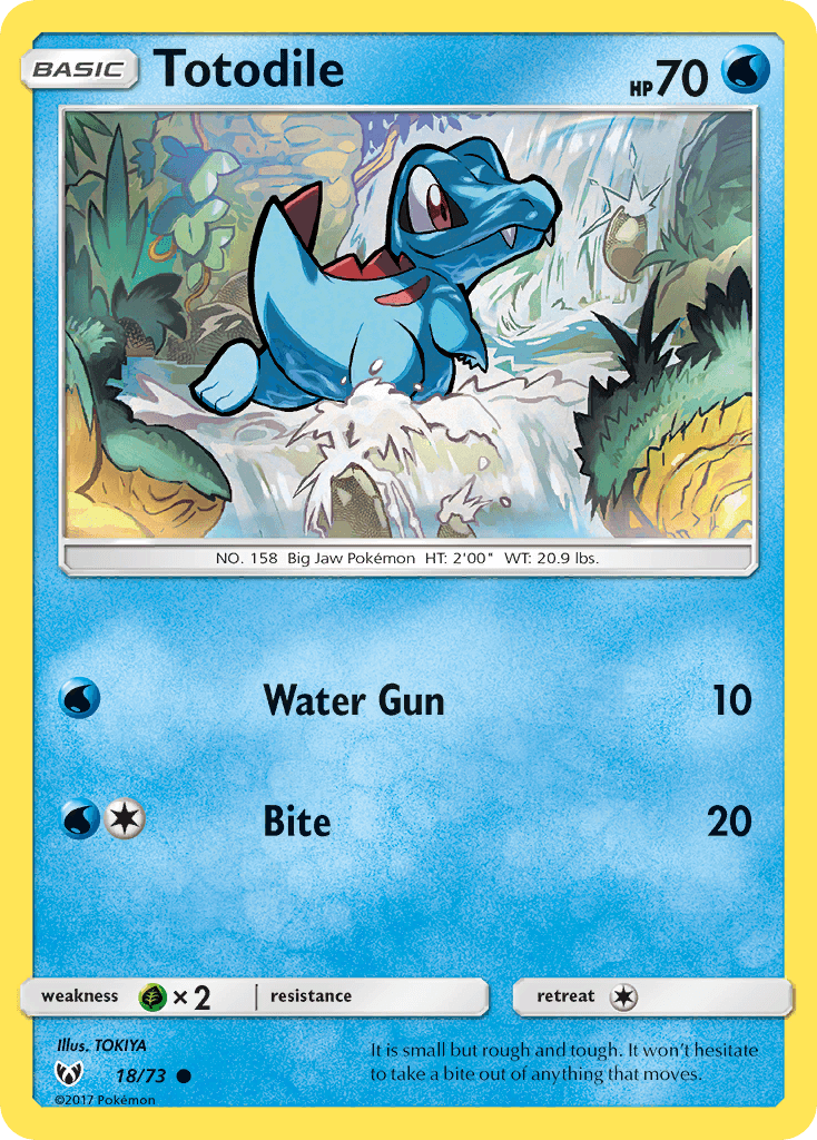 Totodile card in English