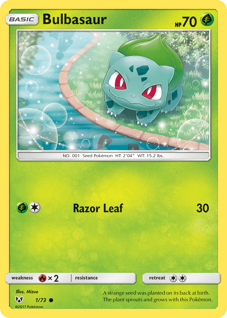 Bulbasaur card in English