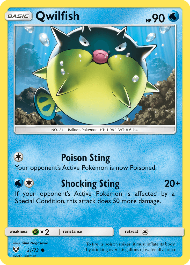 Qwilfish card in English
