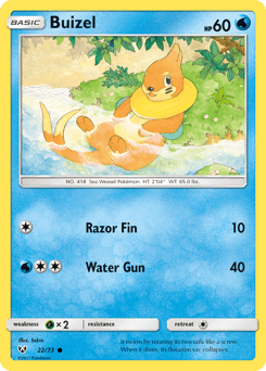 Buizel card in English