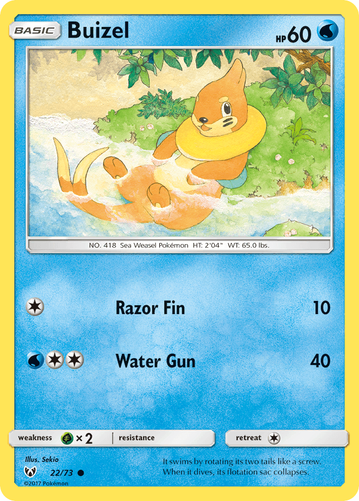 Buizel card in English