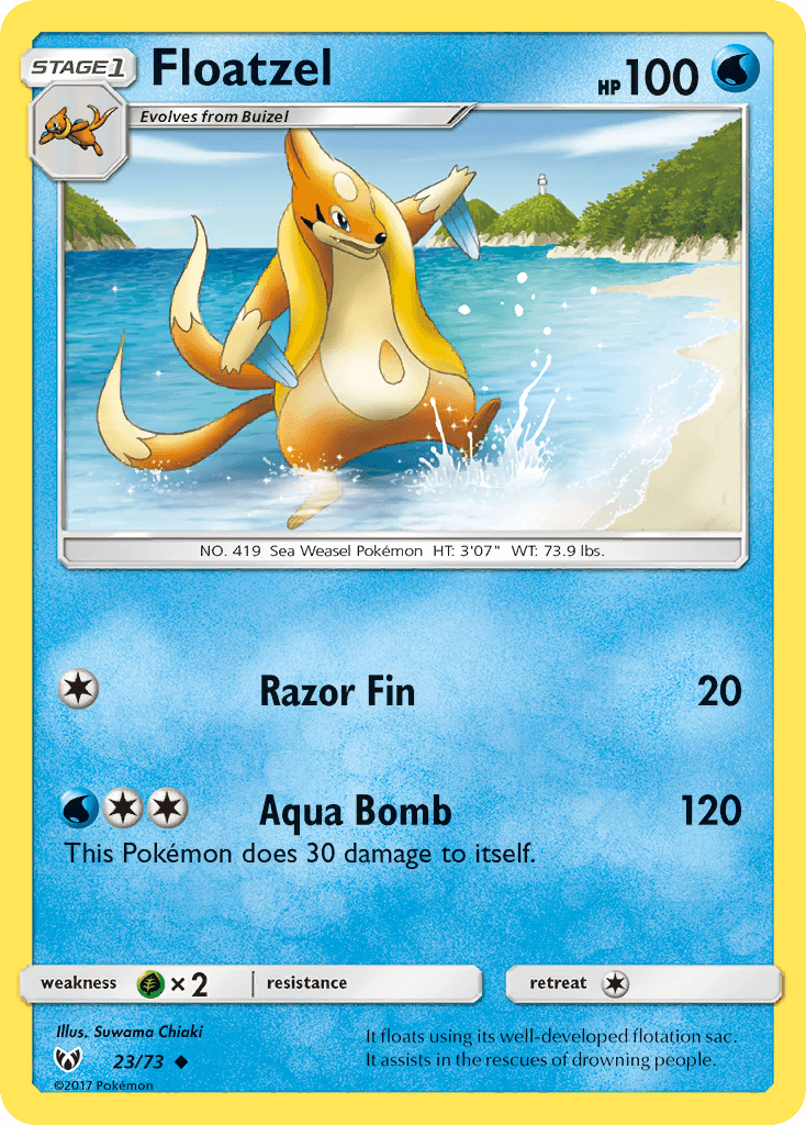 Floatzel card in English