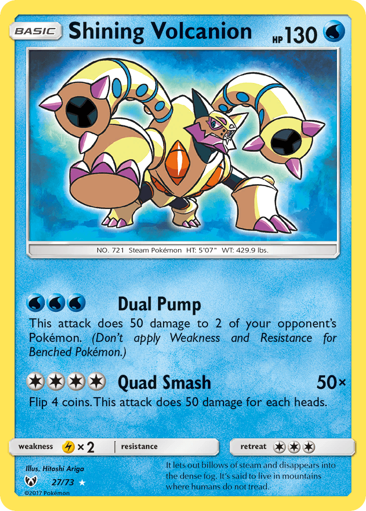 Shining Volcanion card in English