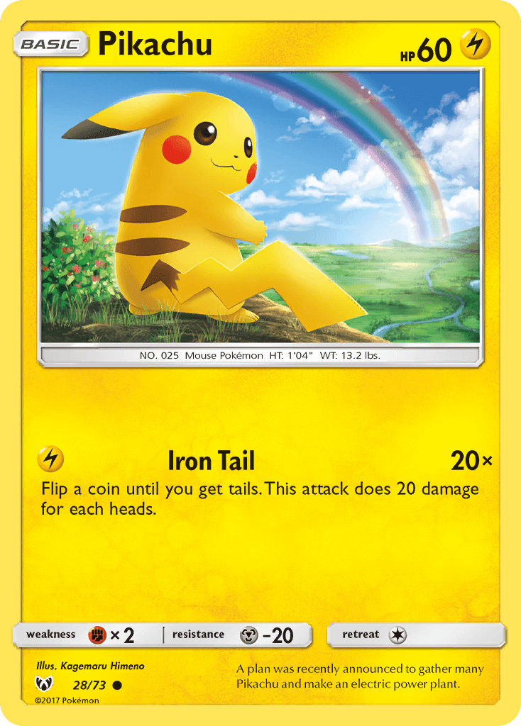 Pikachu card in English