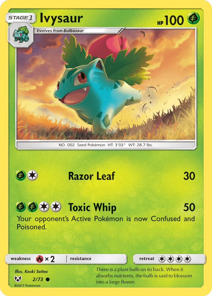 Ivysaur card in English