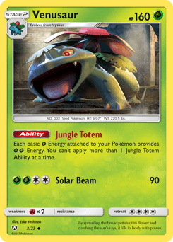 Venusaur card in English