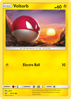 Voltorb card in English