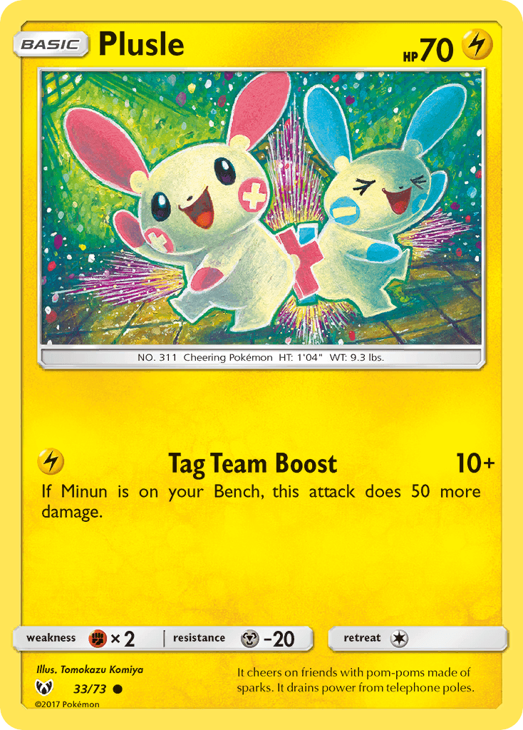 Plusle card in English