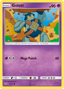 Golett card in English