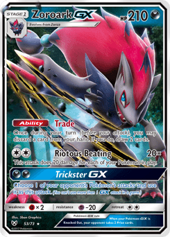 Zoroark GX card in English