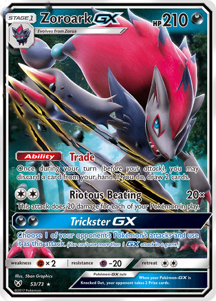 Zoroark GX card in English