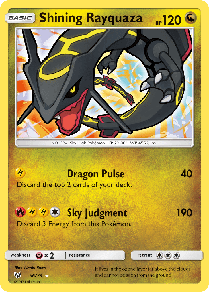 Shining Rayquaza card in English