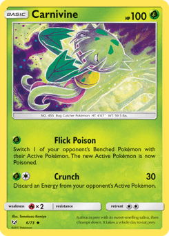Carnivine card in English