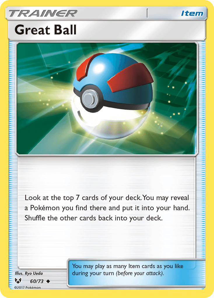 Great Ball card in English