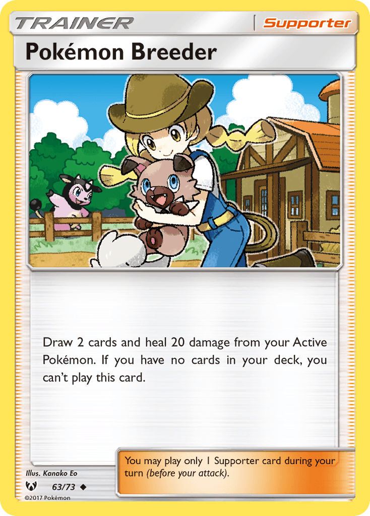 Pokémon Breeder card in English