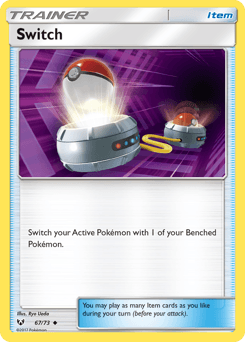 Switch card in English