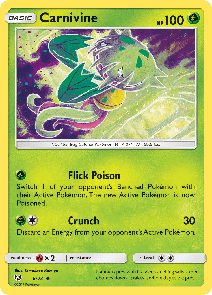 Carnivine card in English