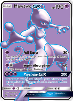 Mewtwo GX card in English