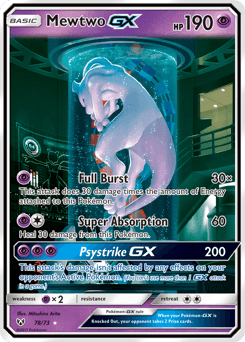 Mewtwo GX card in English
