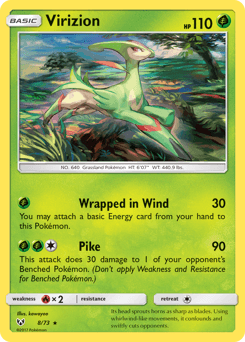 Virizion card in English